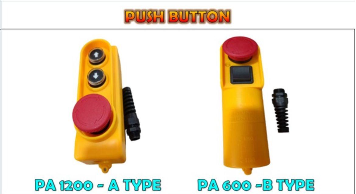 PUSH BUTTON FOR ELECTRIC HOIST WITH WIRE ROPE